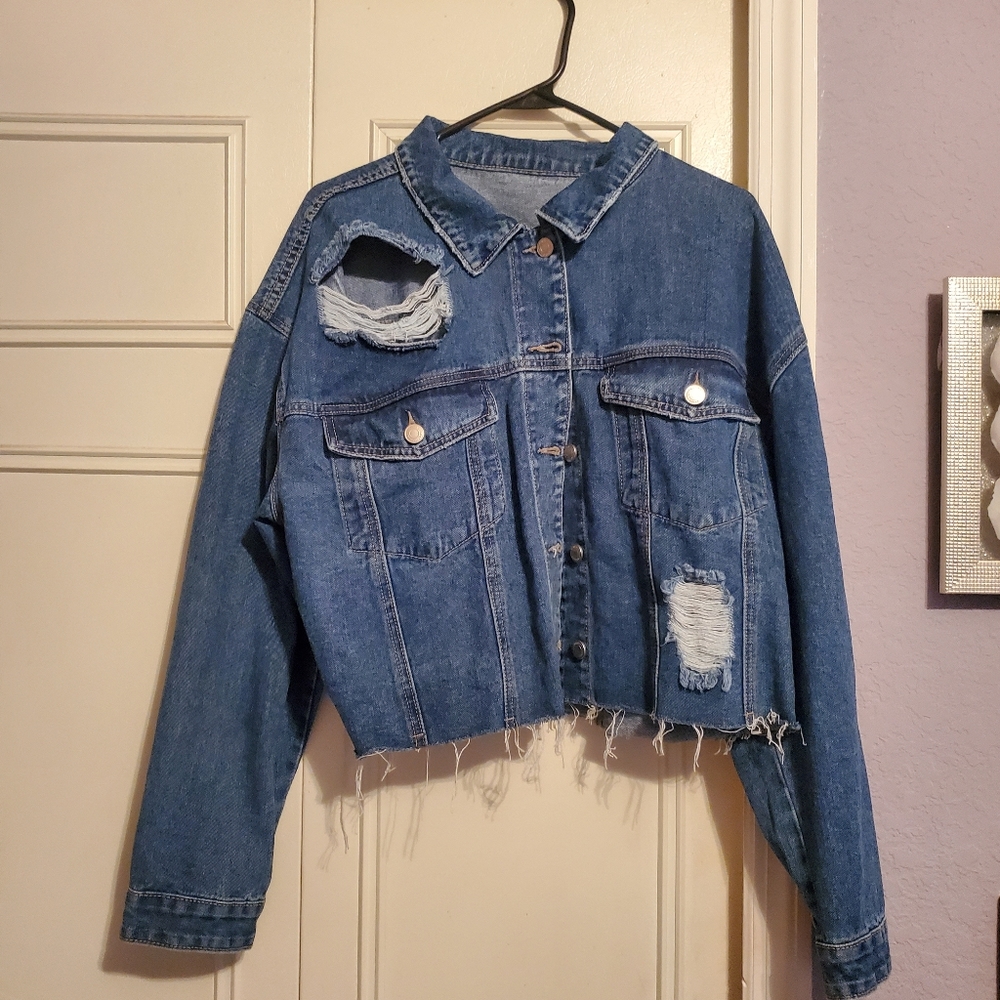 Rip jeans jacket